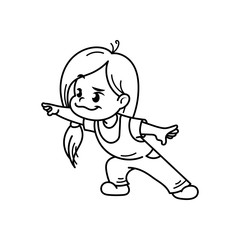 6497734 Cartoon character, kid with toy airplane., vector eps10