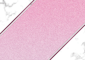 Fototapeta premium Pink glitter marble blackground, Shimmer glitter texture, Template presentation