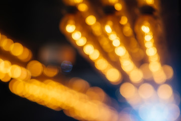 Abstract Background of Hanging Defocused Lights