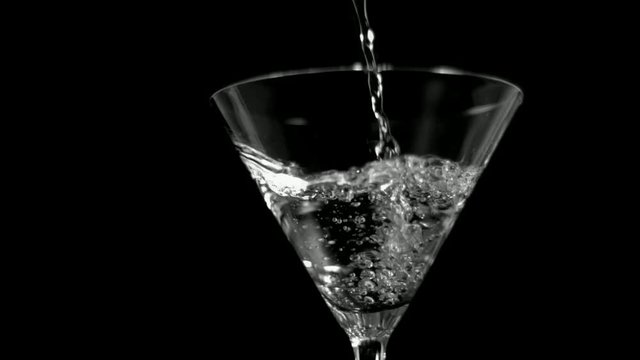 Loop of Liquor being poured in super slow motion