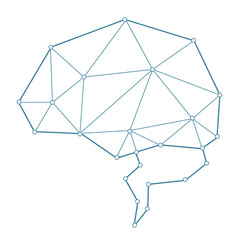Abstract network ai brain. Vector illustration design