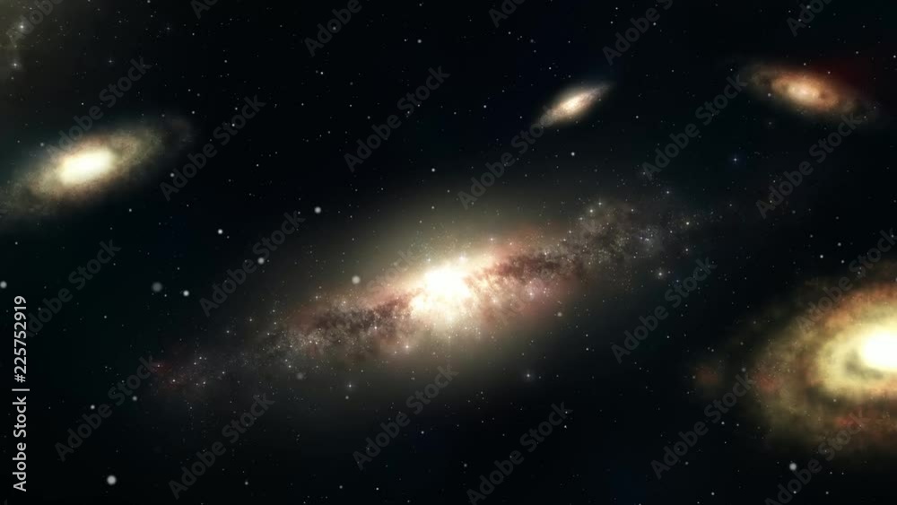 Wall mural loop of warp to another galaxies. loop 2 of 2.