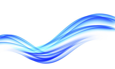 wavy abstract background blue waves on white background