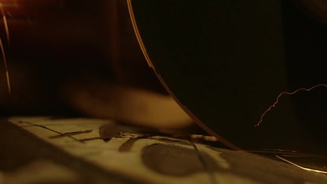 Flying Sparks From An Extreme Large Disk Side View