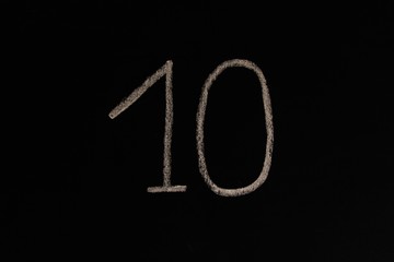 Zehn, 10, Zahl, Kreide, Nummer, Bildung, Wissen, Z&auml;hlen