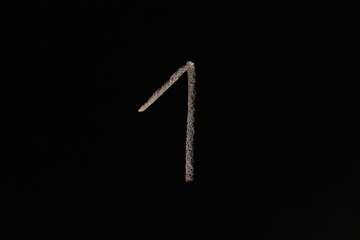 Eins, 1, Zahl, Kreide, Nummer, Bildung, Wissen, Z&auml;hlen