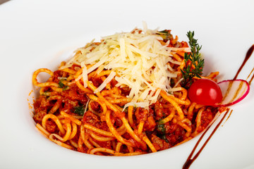 Pasta Bolognese with meat