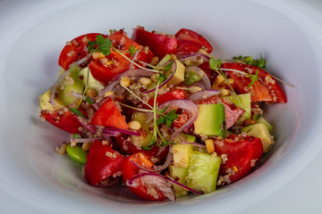 Salad with Kinoa and vegetables