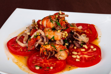 Seafood cocktail salad