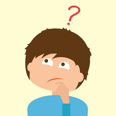 Человек со знаком вопроса над головой 