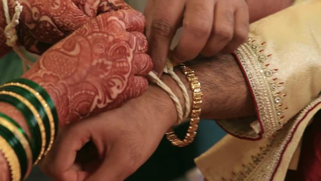 Indian Hindu wedding rituals in slow motion shot at 100 fps
