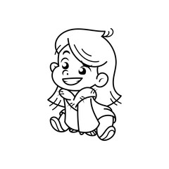 6497761 Cutest kid. Illustration isolated on white background. Design element for print, t-shirt, poster, card, banner.