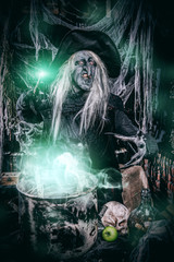 preparing spell for halloween