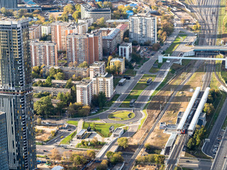 railroad platform Business Center in Moscow