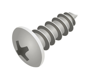 Metal screw. vector illustration