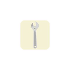 Wrench icon, vector illustration, icon on white background