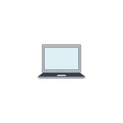 Laptop icon, vector illustration.