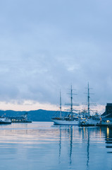 Yacht in the port