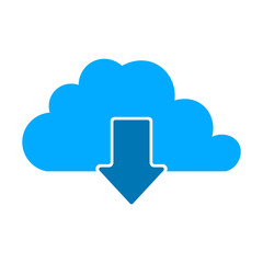 download icon - cloud Download icon - computer communication concept