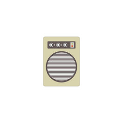 Musical speaker vector illustration isolated on white background.