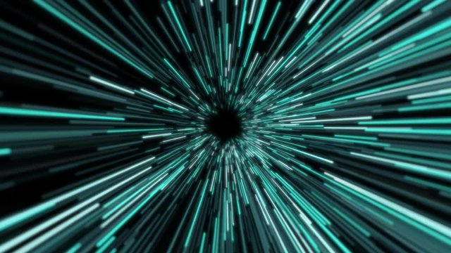 4K Abstract Warp Space Tunnel. Seamless loop.
