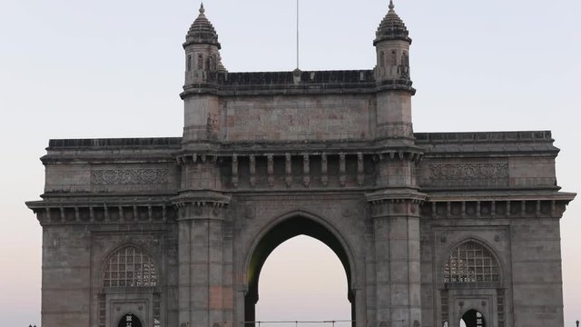 Time lapse footage of Gateway of India Mumbai, Maharashtra, India.	