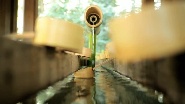 Loop of handwashing basin at Meiji Jingu Shrine