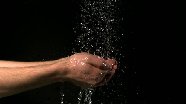 Loop of Hands being washed