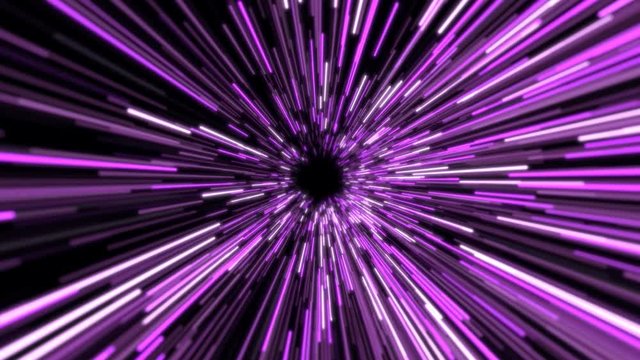 4K Abstract Warp Space Tunnel. Seamless loop.