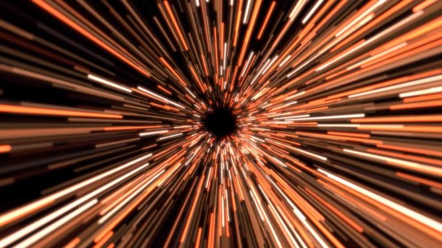 4K Abstract Warp Space Tunnel. Seamless loop.
