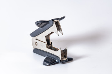 Anti-stapler on a white background close up