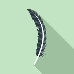 Fashion feather icon. Flat illustration of fashion feather vector icon for web design