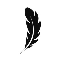 Obraz premium Pen feather icon. Simple illustration of pen feather vector icon for web design isolated on white background