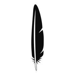 Collection feather icon. Simple illustration of collection feather vector icon for web design isolated on white background