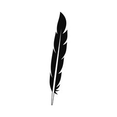 Design feather icon. Simple illustration of design feather vector icon for web design isolated on white background