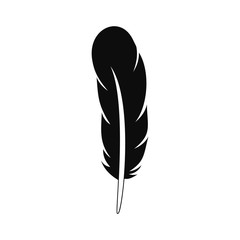 Ethnic feather icon. Simple illustration of ethnic feather vector icon for web design isolated on white background