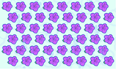 hibiscus pink flower pattern