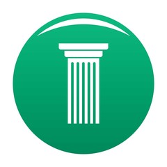 Italian column icon. Simple illustration of italian column vector icon for any design green