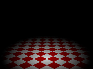 Chess diagonal floor perspective background red