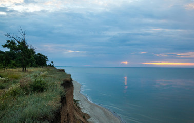 Cliffed coast of the Black Sea in Ukraine