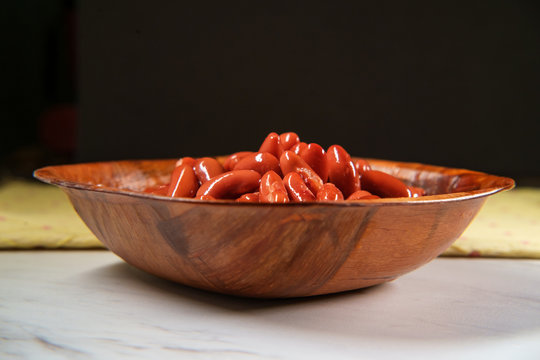 Wooden Bowl Kidney Beans