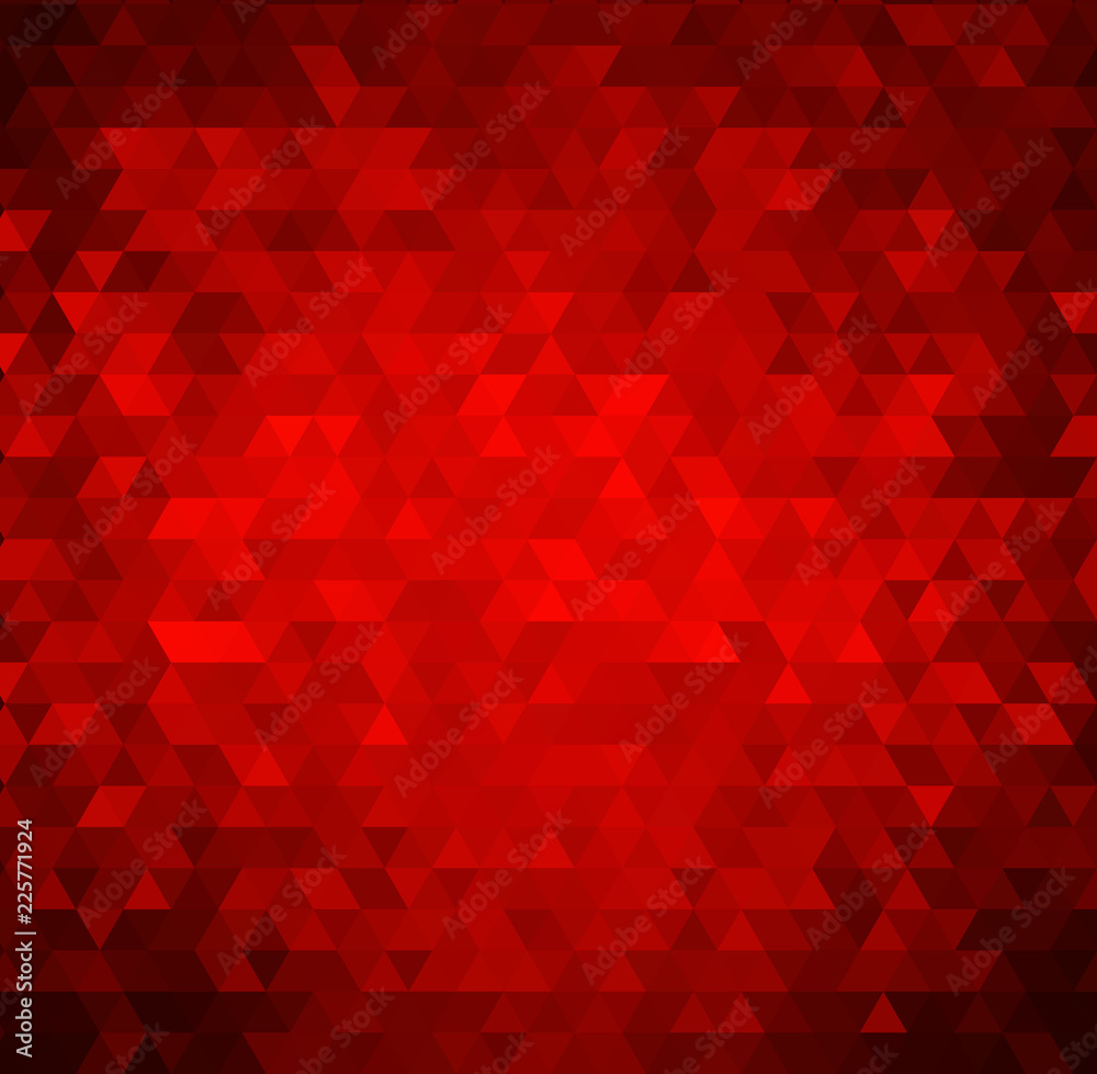 Aufkleber Vector red bright background with triangle shapes