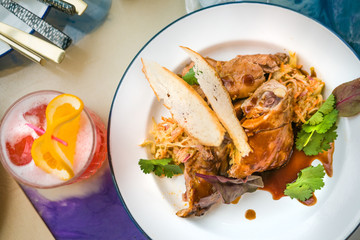 Vkusnoe, delicious hot dish of meat with vegetables and spices