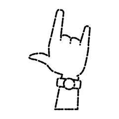 Obraz premium Rock and roll hand symbol