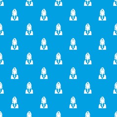 Train conductor pattern vector seamless blue repeat for any use