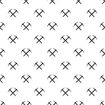 Mining Pickaxe Pattern Vector Seamless Repeating For Any Web Design