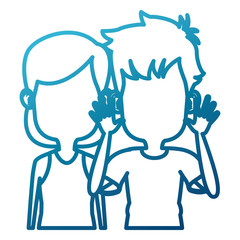 Cute kids friends cartoon