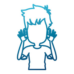 Cute and funny boy cartoon