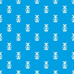 Traffic light stop railway pattern vector seamless blue repeat for any use