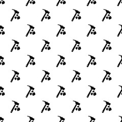 Minning hand hammer pattern vector seamless repeating for any web design